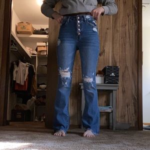 Womens size 1 vibrant boot cut jeans